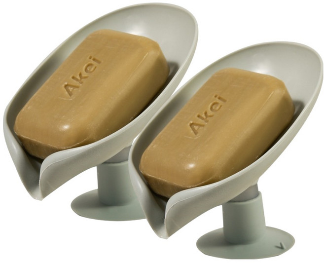 아케이바이 고급형 자동 물빠짐 비누 홀더, 2개