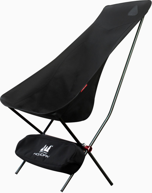 홀리데이코리아 두랄루민 프레임 캠핑 경량 체어, 블랙, 1개