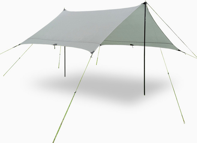 holidaykorea 露營 20D 雙面矽膠塗層 Maybin 矩形天幕, 深灰色