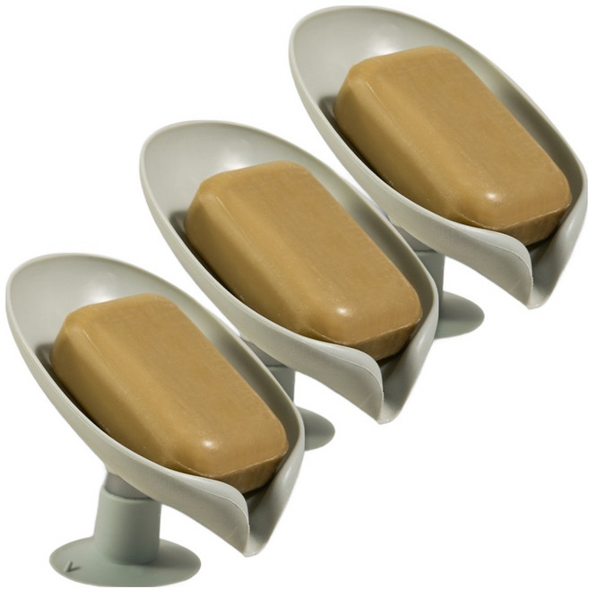 아케이바이 고급형 자동 물빠짐 비누 홀더, 3개