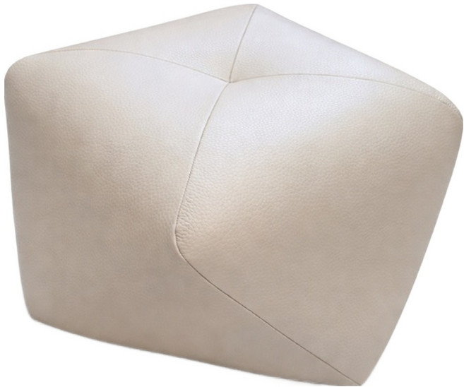 순잠 가정용 거실 낮은 팔각 풋스툴 34 x 34 x 21 cm, 크림그레이