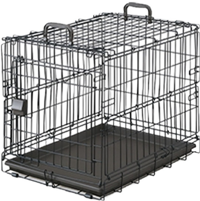 아이리스 접이식 이동 펫 케이지 OKE-600R, 블랙, 1개