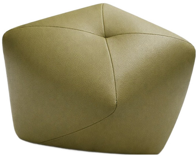 순잠 가정용 거실 낮은 팔각 풋스툴 34 x 34 x 21 cm, 카키