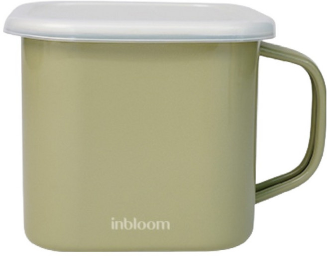 인블룸 인덕션 법랑 냄비 1.4L, 그린, 1개, 14cm