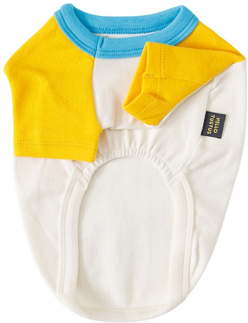 투스투스 강아지 데일리 티셔츠, 옐로우, 1개