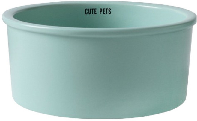 파스텔펫 반려동물 모던 컬러 세라믹식기 Free, 그린, 1개