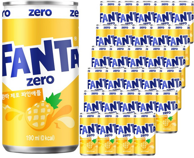 환타 제로 파인애플 탄산음료, 190ml, 30개