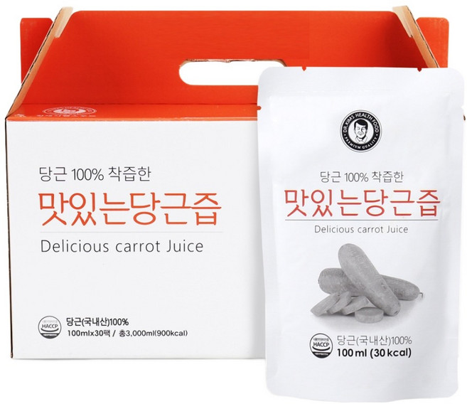 김재식헬스푸드 맛있는 당근즙, 100ml, 30개