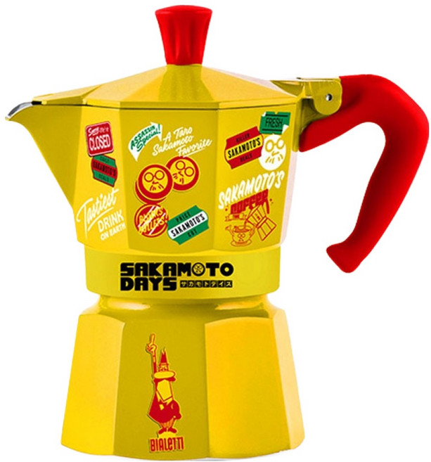BIALeTTI 拜雷提 Moka Express Sakamoto Days 黃色 3杯份, 1個