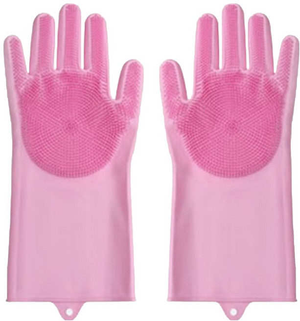 닥터블랭크 소프트 실리콘 죽은털제거 목욕 브러쉬 장갑 양손착용 세트, 핑크, 2세트