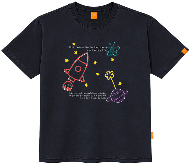 엘라모 남녀공용 스페이스드림 반팔 티셔츠