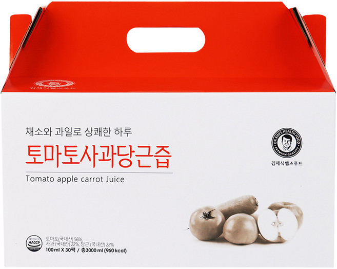 김재식헬스푸드 토마토 사과 당근즙, 100ml, 30개