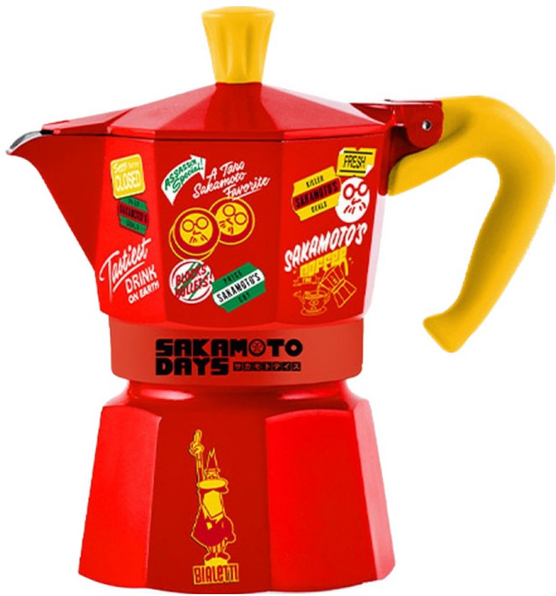 BIALeTTI 拜雷提 Express Sakamoto Days 摩卡3杯, 紅色, 1個