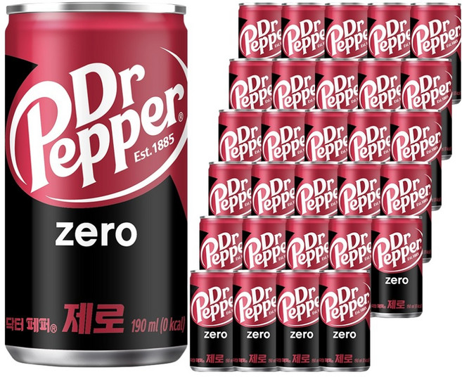 닥터페퍼 제로 탄산음료, 190ml, 30개