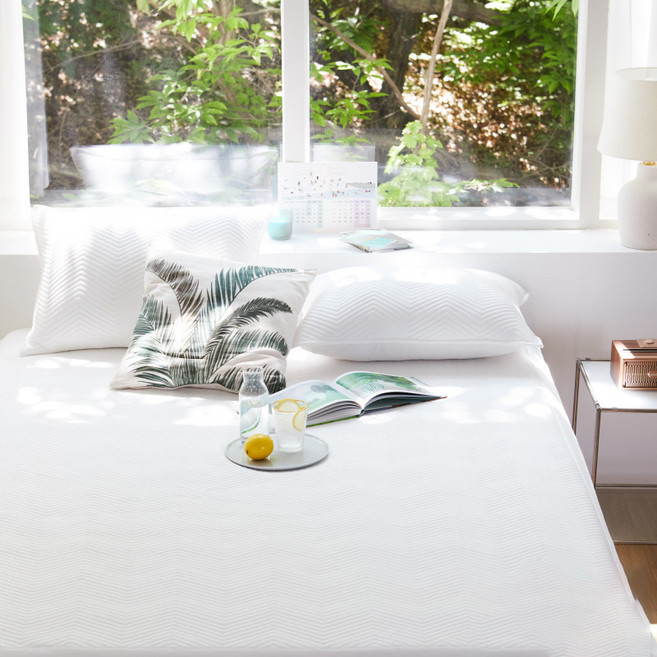 어바웃코지 썸머 웨이브 냉감패드, 화이트