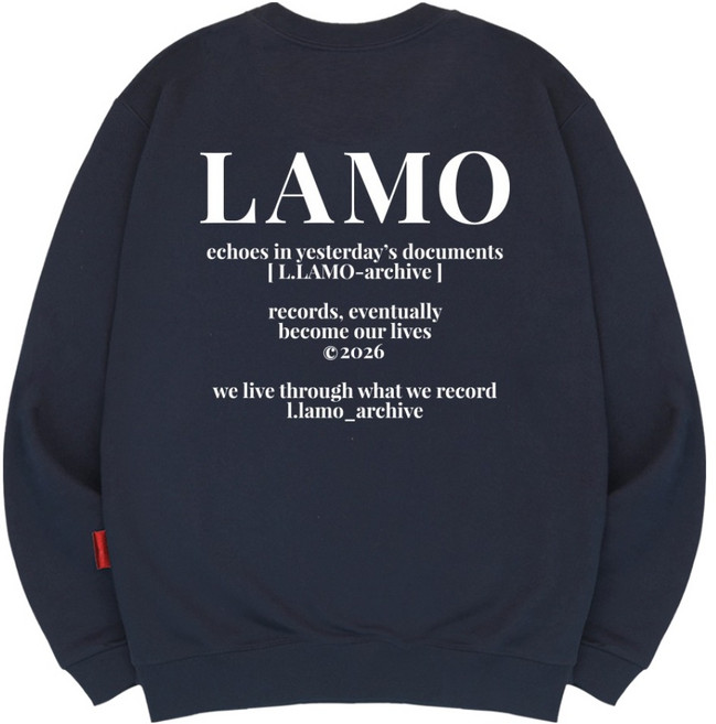 엘라모 남녀공용 LAMO아카이브 맨투맨
