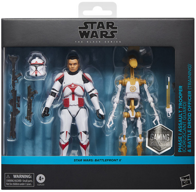 Hasbro 孩之寶 星際大戰電影黑標人物2件組 Battlefront Trooper&Battle Droid 6吋, 混合顏色, 1套