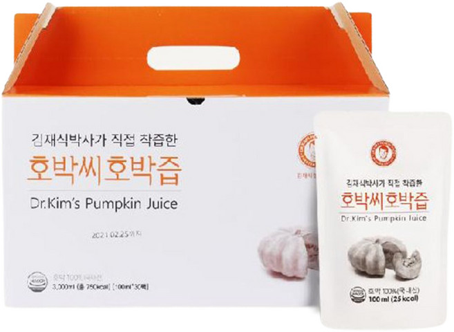김재식헬스푸드 호박씨호박즙, 100ml, 30개