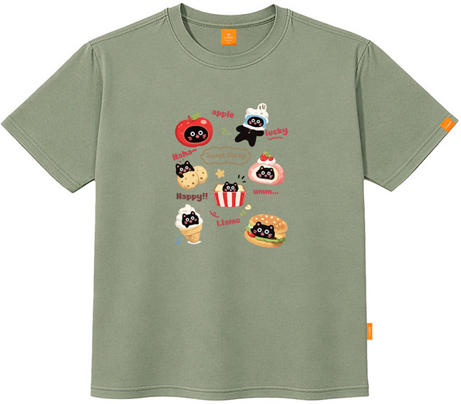 엘라모 남녀공용 스위트파티 반팔 티셔츠