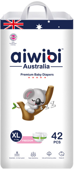aiwibi 愛薇彼 森語棉黏貼型紙尿褲 12~17kg, 42個, 特大碼 (XL)