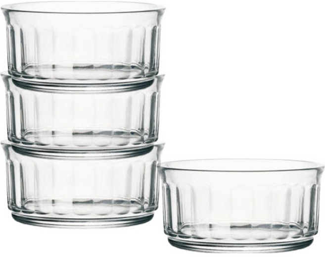 보르미올리 라이언 디저트 미니 유리 소스볼, 투명, 4개