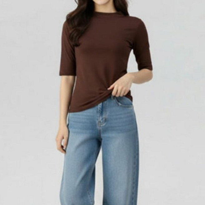 소니오 여성용 모달 코지 반팔 티셔츠