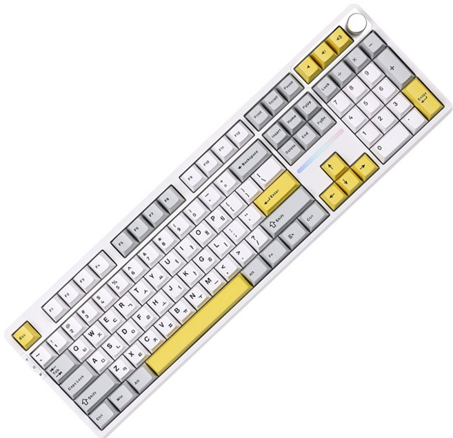 몬스타기어 동백 저소음 노브 블루투스 매크로 조약돌 커스텀 무선 기계식 키보드, 꿀벌, 스텔라 108 pro, 제조사축