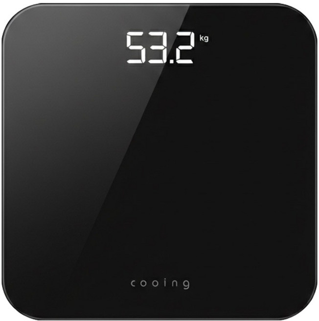 쿠잉전자 가정용 디지털 LED 체중계, BDS-260BK, 블랙, 1개