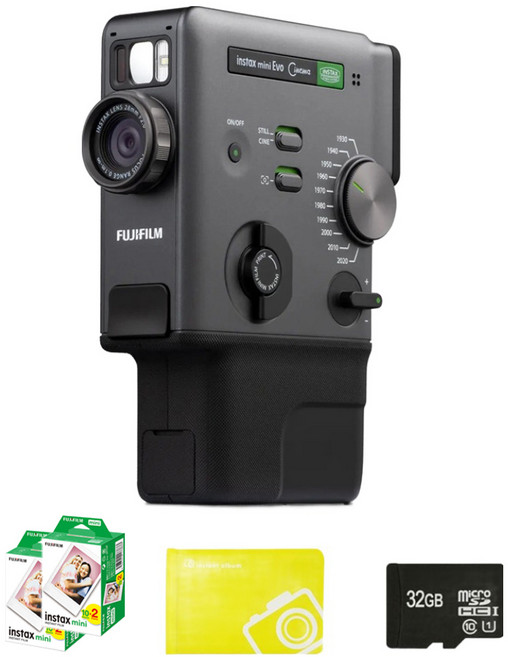 인스탁스 미니에보 시네마 즉석카메라 + 필름 10p x 2개 + 32GB 메모리 카드 + 오리진 미니앨범 랜덤발송 세트, 1세트, FI041