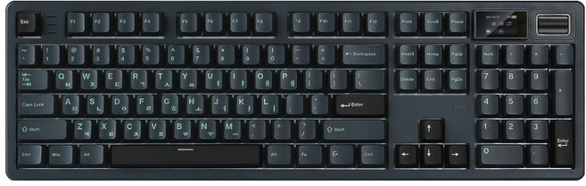 지클릭커 파도프로젝트 8K 매크로 제주스위치 제주바다 무소음 특주축 37g 풀윤활 블루투스 무선 기계식 키보드, 딥그린 블랙, WK107, 제조사축