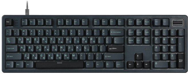 지클릭커 파도프로젝트 8K 제주스위치 풀윤활 제주바다 37g 유선 기계식 키보드, 딥그린 블랙, SPK107, 제조사축