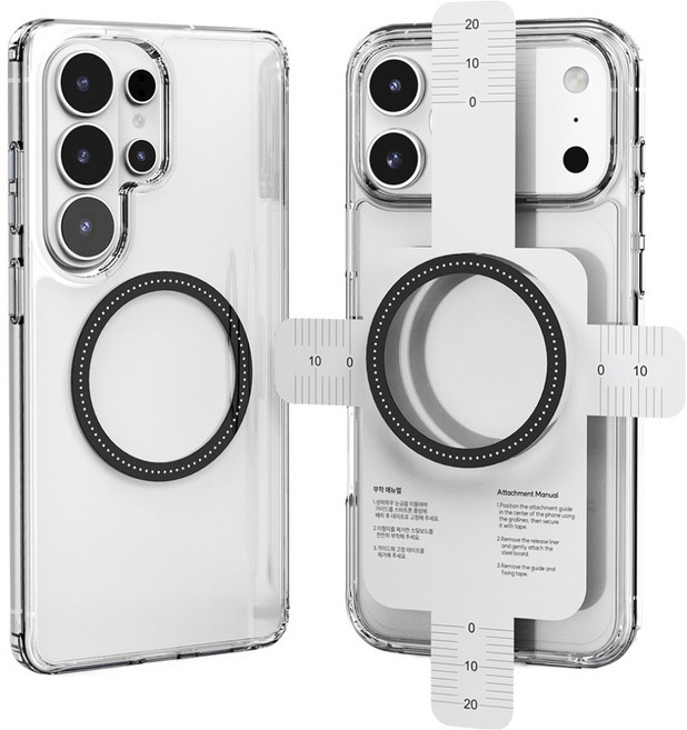 하이온 맥세이프 호환 메탈 스틸보드, 블랙, 2개