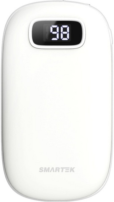 스마텍 C타입 휴대용 양면 발열 충전식 손난로 보조배터리, 화이트, ST-HW3