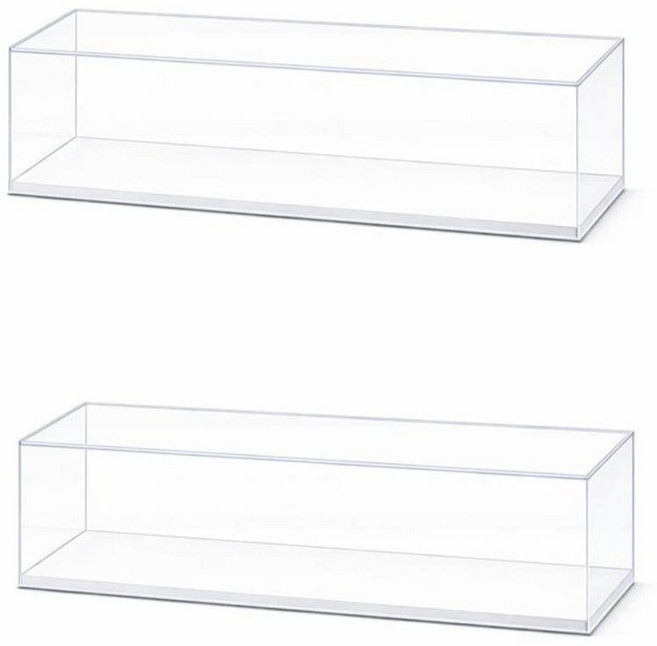 문구담 피규어 보관 투명 아크릴 장식장 07 화이트, 2개