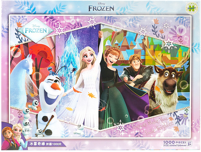 HUNDRED PICTURES 百耘圖 拼圖3 HPD01000-141 500 x 750mm, Frozen2冰雪奇緣2, 1套, 1000片