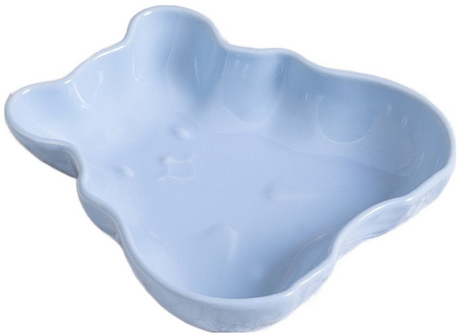 랜보어 햄스터 파스텔 햄찌 세라믹 식기 12.5 x 13 x 3 cm, 블루, 1개