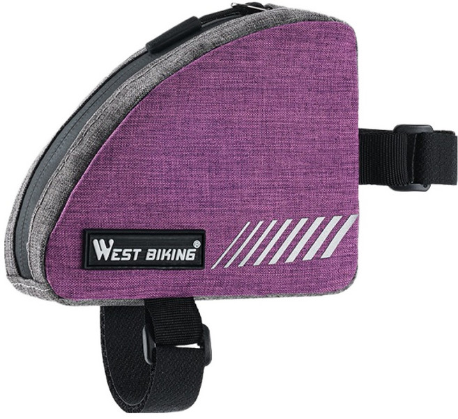 웨스트바이킹 초경량 상관 프레임 컴팩트 자전거 가방, 퍼플, 1개