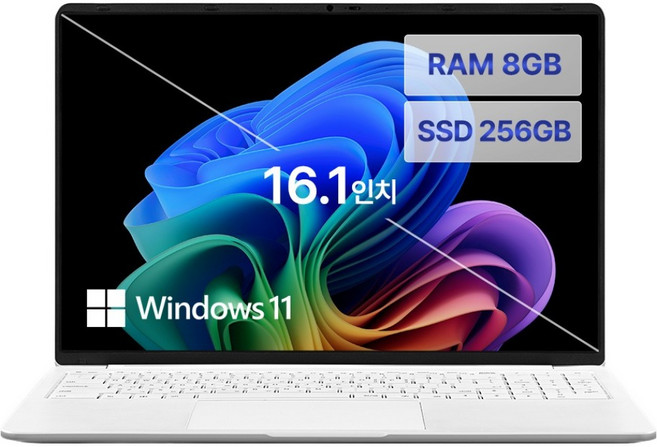 베이직스 2026 베이직북 16 N 시리즈, BasicWhite, 256GB, 8GB, WIN11 Home, BB1624FW-S