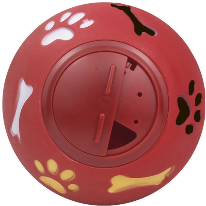 데이소이 강아지 사료 훈련 공 장난감, 02 레드, 1개