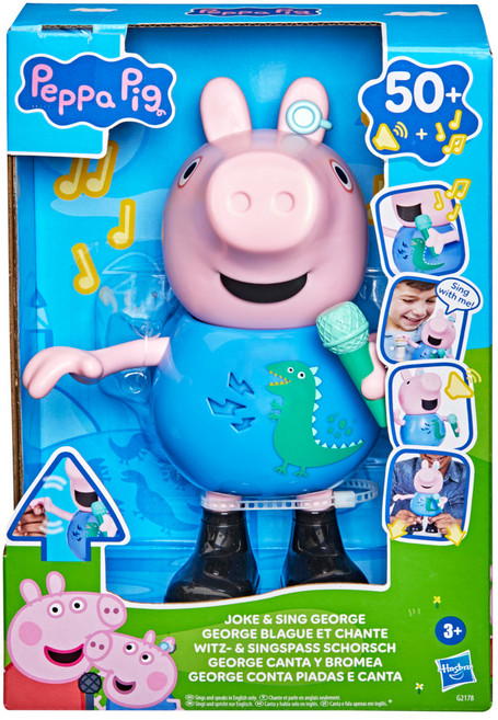 Hasbro 孩之寶 粉紅豬小妹 喬治搞笑唱歌玩偶, 混合顏色, 1套