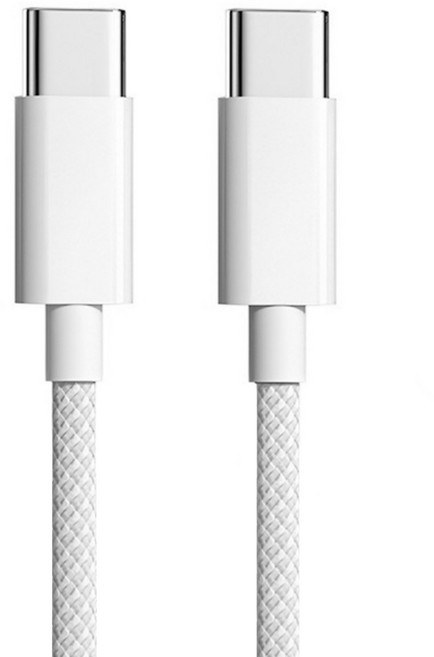 3C配件王 Type-C-Type-C快充編織線 iPhone15-17通用 A-PD-A01 60W, 白色, 1個, 0.3m