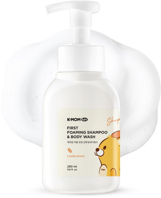 케이맘 베이비 처음 2 in 1 헤어 앤 바디워시, 1개, 290ml