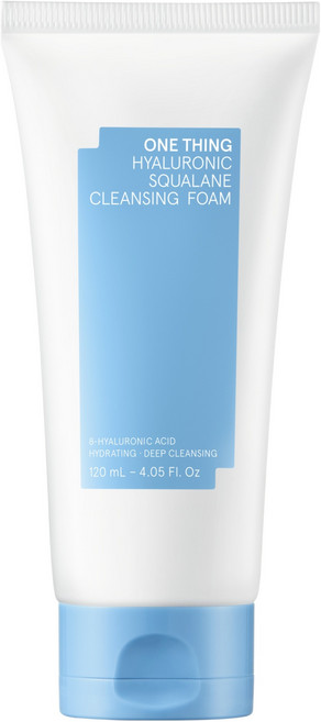 ONE THING 玻尿酸角鯊烷洗面乳, 1個, 120ml