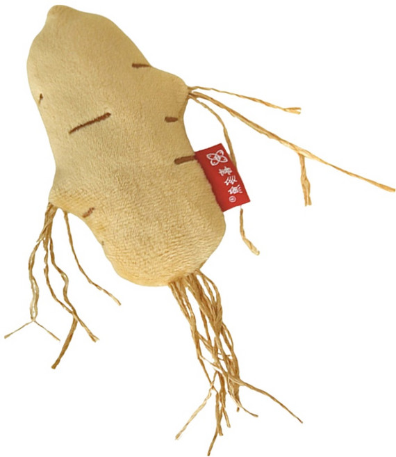 둥둥펫 고양이 캣닢 장난감 향긋 인삼 인형, 브라운, 1개