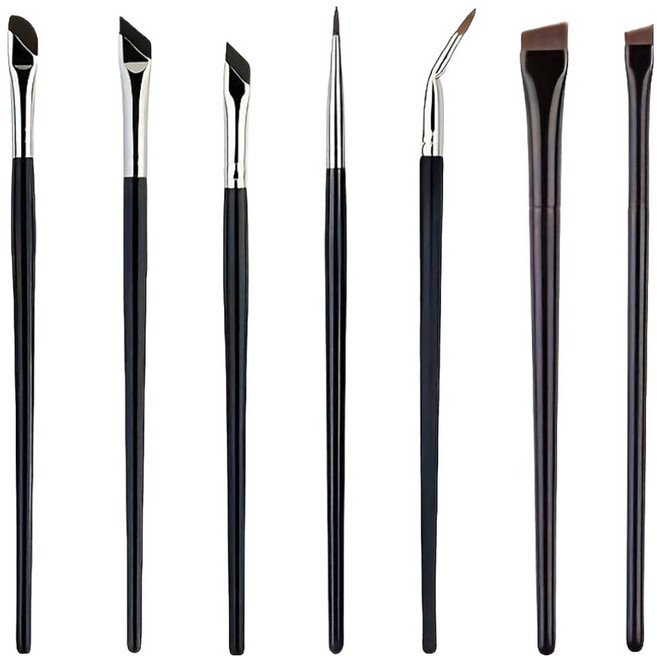 비앙티노 아이 디테일 메이크업 브러쉬 7종 세트 25BRS291, 1세트, 블랙