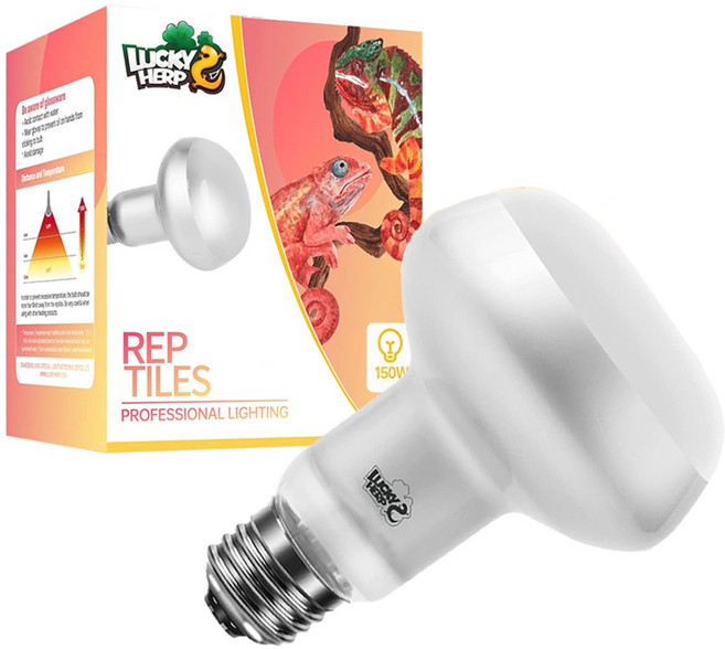 럭키허프 데이라이트 UVA 파충류 바스킹 스팟 램프 150W, 혼합색상, 1개