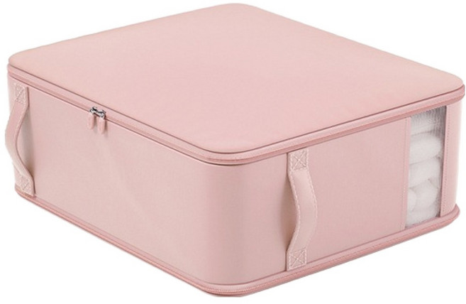 마켓피오 홈 뉴 두꺼운 코튼 대용량 투명창 침구 수납가방, 타입3, 1개