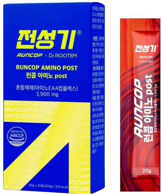 닥터루템 전성기 런콥 아미노 post BCAA EAA 러닝 런닝 보충제 10p, 200g, 1개