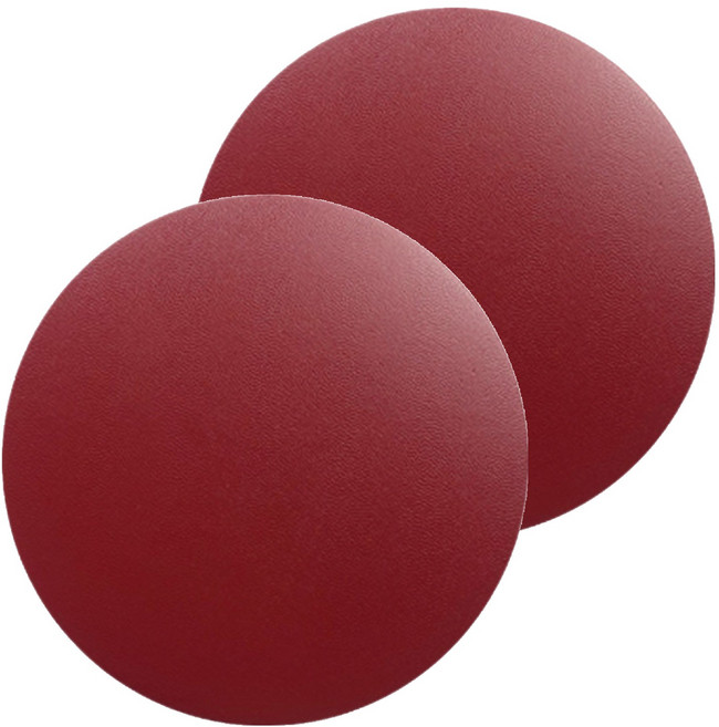 그린테일 심플 인조가죽 코스터 타입C, 버건디, 2개