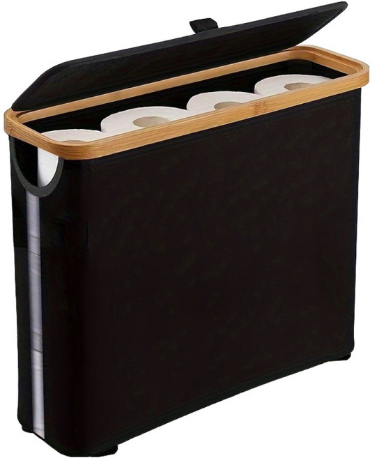 예은홈시스 다용도 소프트 밤부 리빙박스, 블랙, 1개